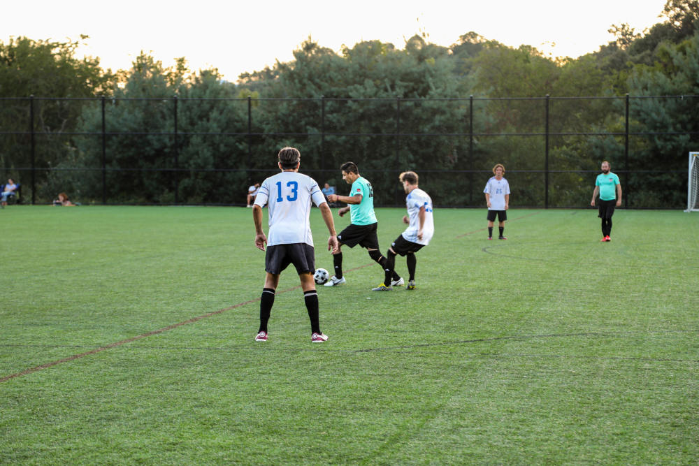 Soccer players at Buncombe County's Sports Park