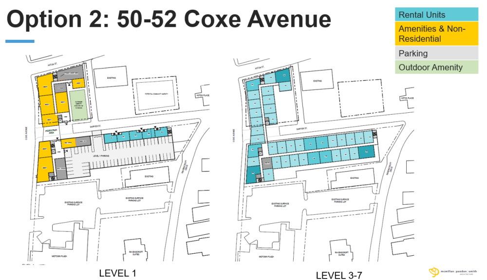 50-52 Coxe Avenue Option 2 Blueprint View