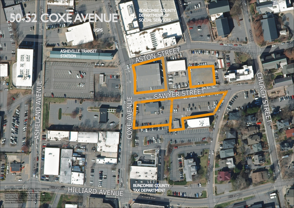 Coxe Avenue Site Map Outline
