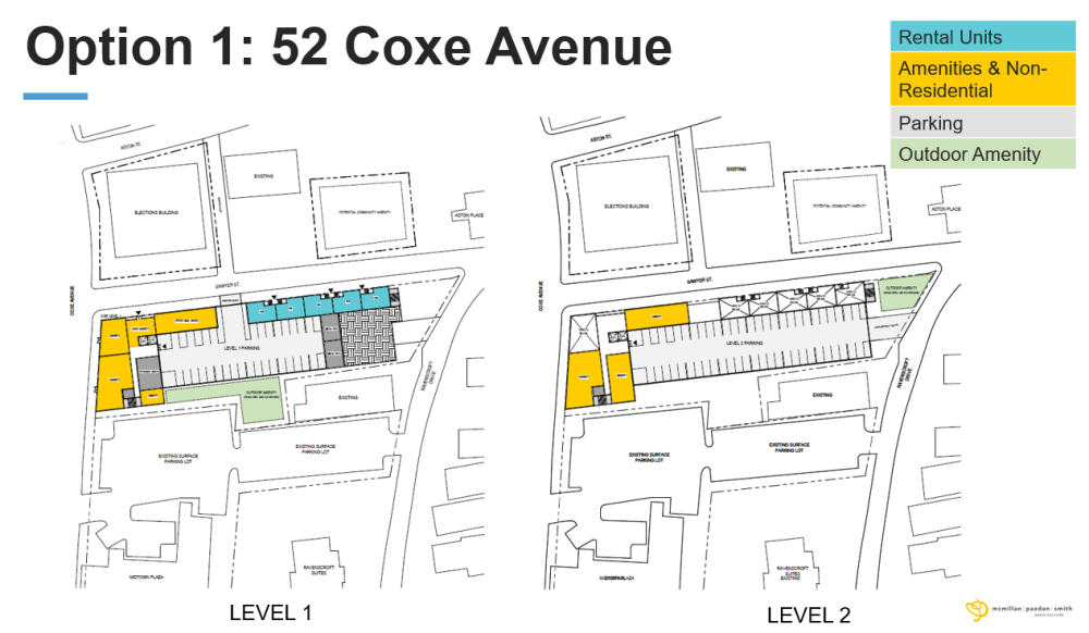 52 Coxe Avenue Option 1 Blueprint view