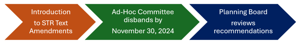 Short-Term Rental Ad Hoc Committee Timeline